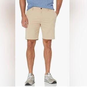 Goodthreads Mens Slim-Fit 9" Lightweight Comfort Stretch Oxford Beige Shorts NWT